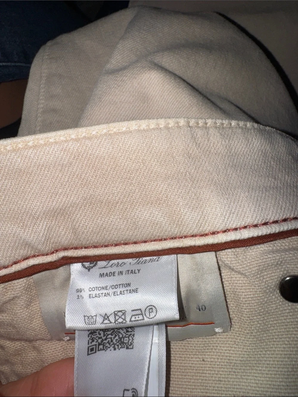 Loro Piana Men's Cream Slim-Straight Jeans